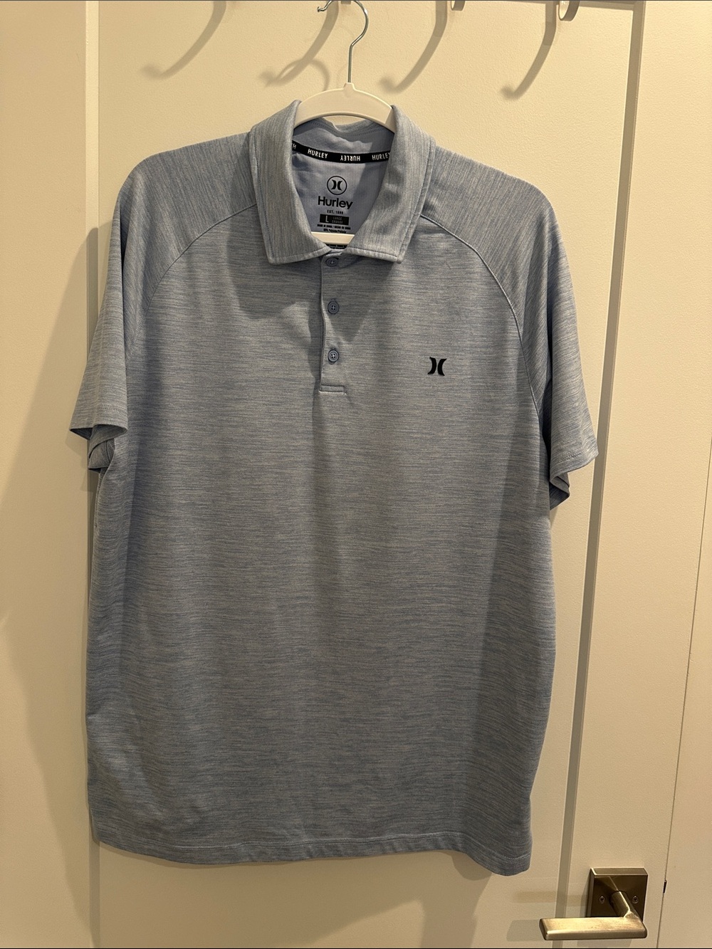 Hurley Men’s Heather Light Blue Polo
